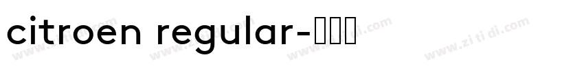citroen regular字体转换